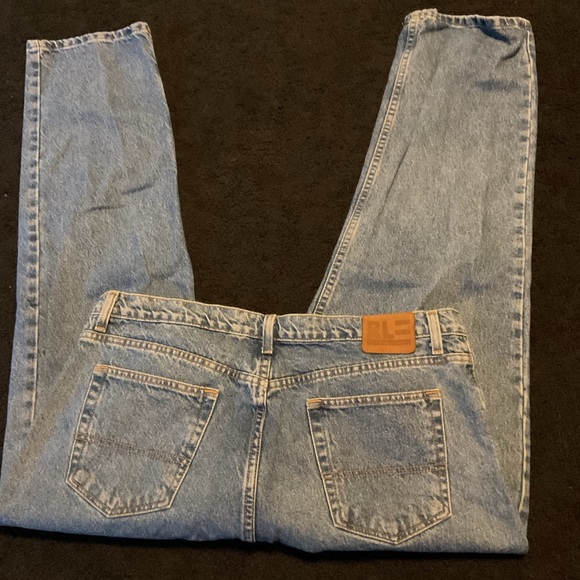 Sz 38x30 Vintage Men’s Polo Ralph Lauren Jeans Stone Leather Patch - Picture 2 of 8